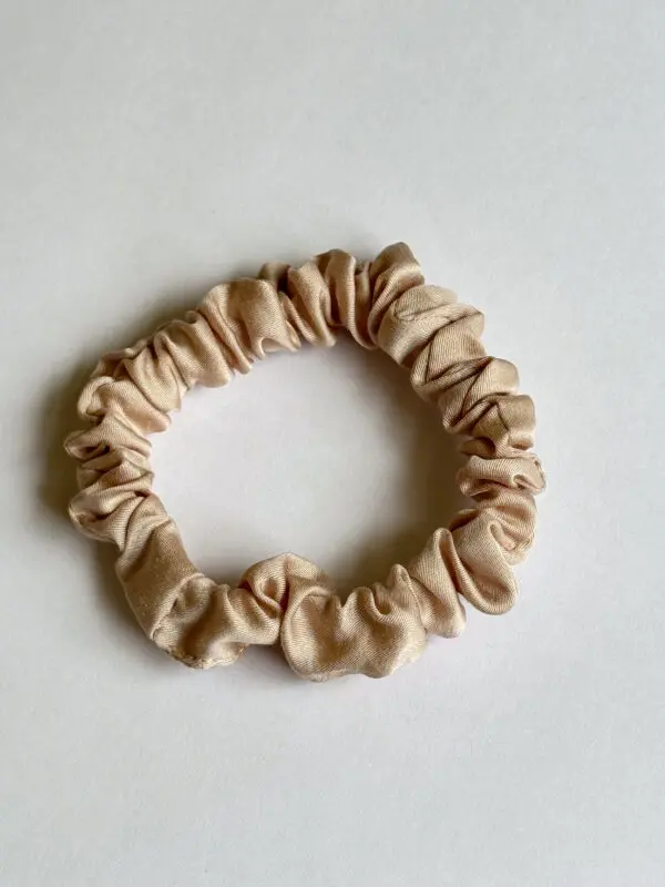 100% bamboo slim scrunchie champagne