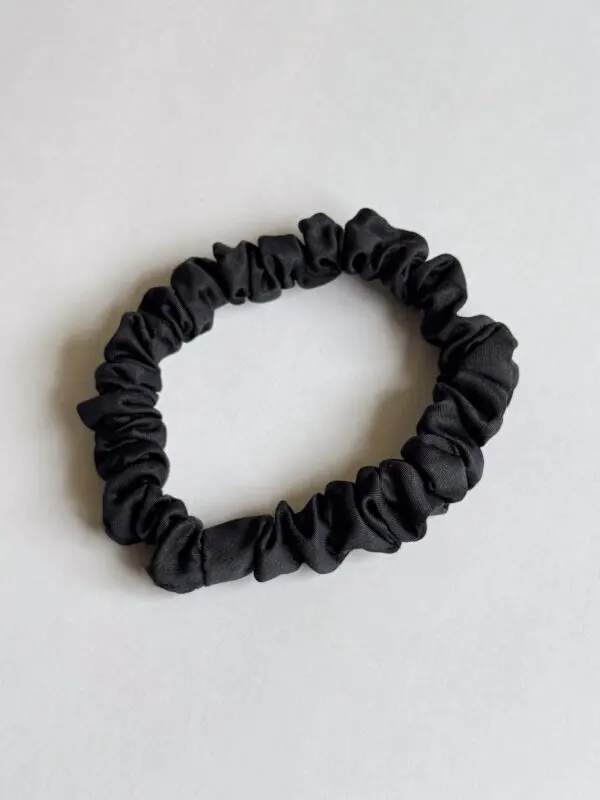 100% bamboo slim scrunchie black